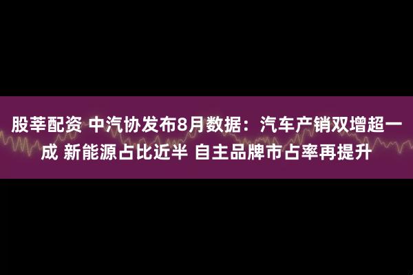股莘配资 中汽协发布8月数据：汽车产销双增超一成 新能源占比近半 自主品牌市占率再提升